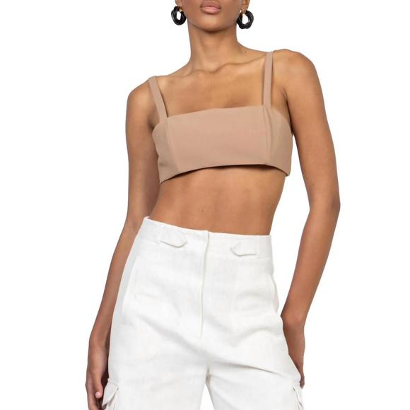 NEW RONNY KOBO como top in tan - Picture 1 of 2